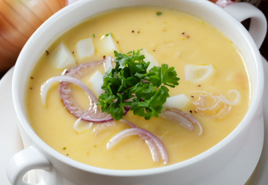 Recept na cibulovou polévku, známou také jako „Cibulačka“