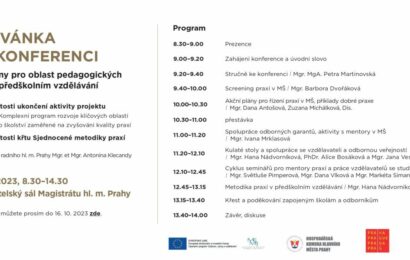 POZVÁNKANA NA KONFERENCI: Platformy pro oblast pedagogických praxí v předškolním vzdělávání (čtvrtek 19. 10. od 8.30 – 14.30) POZVÁNKANA NA KONFERENCI: Platformy pro oblast pedagogických praxí v předškolním vzdělávání (čtvrtek 19. 10. od 8.30 – 14.30)