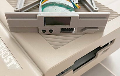 Výměna nefunkční disketové mechaniky Atari 1040 STFM za moderní řešení