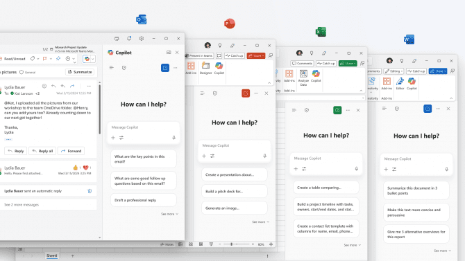 Copilot pro všechny: Microsoft zpřístupnil AI i ve firemním Office, za pokročilé funkce se ale platí Copilot pro všechny: Microsoft zpřístupnil AI i ve firemním Office, za pokročilé funkce se ale platí