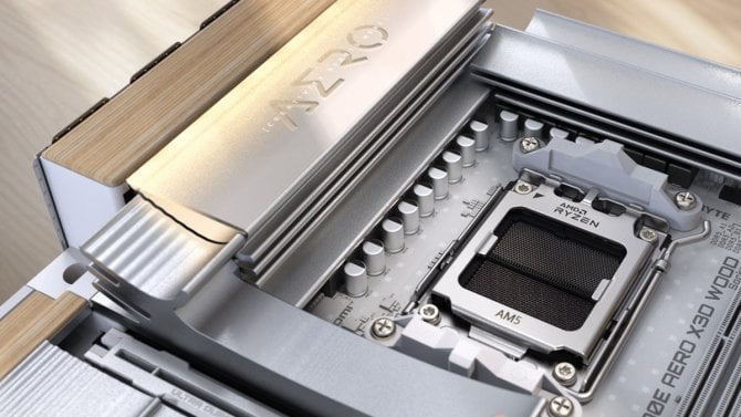 Dřevěný design už je i v základních deskách: X870E od Gigabyte používá dřevo i kůži