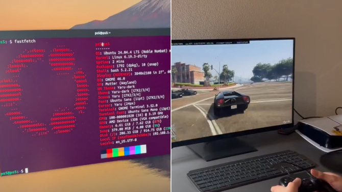 Modder transformoval PS5 na Steam Machine. Spustil na něm Linux a zprovoznil GTA 5 Modder transformoval PS5 na Steam Machine. Spustil na něm Linux a zprovoznil GTA 5