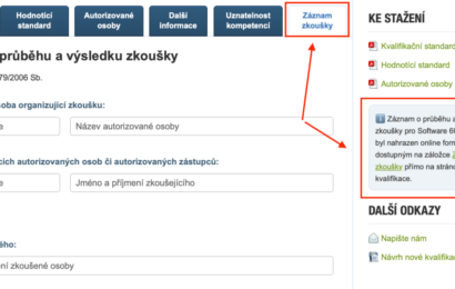Novinka pro autorizované osoby: Záznam o průběhu a výsledku zkoušky nově online na Portálu NSK