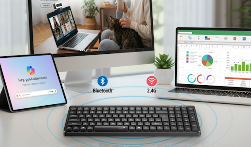 Genius představil kompaktní bezdrátovou klávesnici LuxeMate Q7100BT