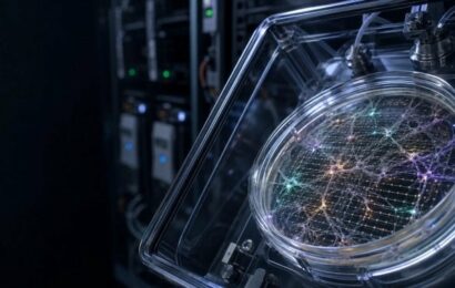 Serverový rack dostal živé lidské neurony. Biologický počítač CL1 je jako vystřižený ze Star Tracku
