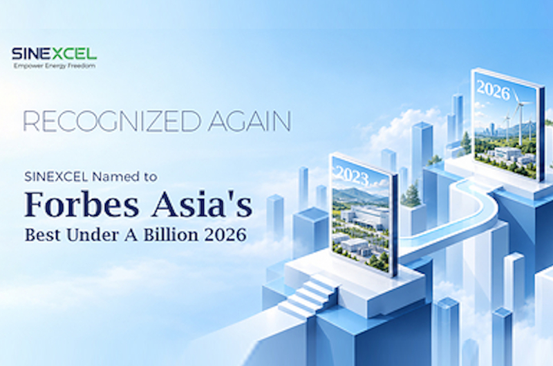 SINEXCEL podruhé boduje v žebříčku Forbes Asia’s Best Under A Billion 2026